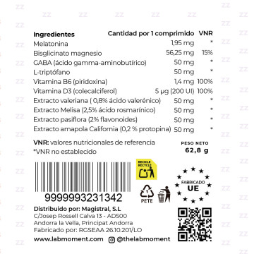 Sleep Complex LabMoment | Sueño Profundo y Natural con GABA y Melatonina