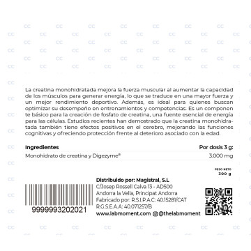 Creatina Monohidratada | Sabor Neutro 300g