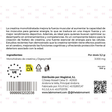 Creatina Monohidratada | Sabor Lollipop 300g