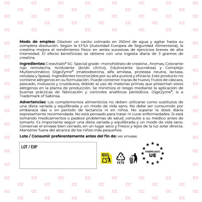 Creatina Monohidratada Candy Creavitalis + DigeZyme® | Labmoment