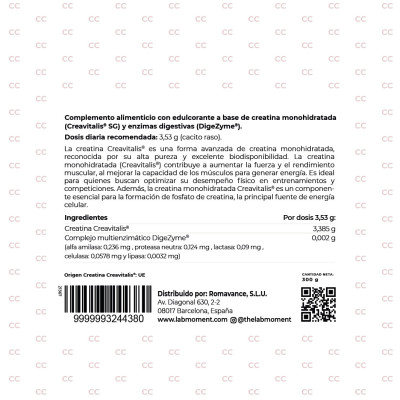Creatina Monohidratada Cereza Creavitalis + DigeZyme® | Labmoment