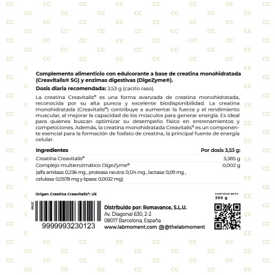 Creatina Monohidratada Melón Creavitalis + DigeZyme® | Labmoment