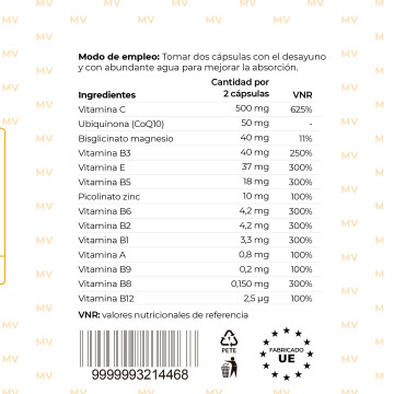 Multivitamínico con Coenzima Q10 – 120 cápsulas